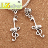 Treble Clef Eighth Music Note Beads for Charm Bracelets