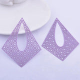 20pcs Brass Laser Cut Thin Bigger Charms Silver Charm DIY Jewelry Earring Making