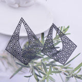 20pcs Brass Laser Cut Thin Bigger Charms Silver Charm DIY Jewelry Earring Making