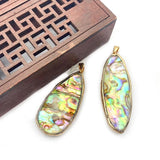 Abalone Shell Teardrop Buckle Pendant Couple Necklace