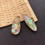 Abalone Shell Teardrop Buckle Pendant Couple Necklace