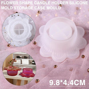 Flower Shape Candle Holder Silicone Mold DIY Resin Craft Home Decoration