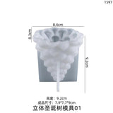 3D Christmas Tree Candle Night Light Silicone Mold DIY Resin Jewelry Pendant