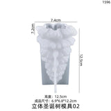 3D Christmas Tree Candle Night Light Silicone Mold DIY Resin Jewelry Pendant