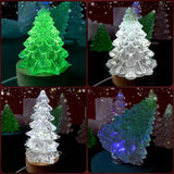3D Christmas Tree Candle Night Light Silicone Mold DIY Resin Jewelry Pendant