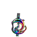 10PCS Dolphins Charms Pearl Cage Locket Aromatherapy Diffuser Pendants