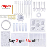 DIY Silicone Mold Alphanumeric Crystal Epoxy Set Pendant Mirror Mold