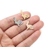 Stainless Steel Rabbit Bunny Pendants Charms for DIY Hand Making Necklace