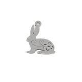 Stainless Steel Rabbit Bunny Pendants Charms for DIY Hand Making Necklace