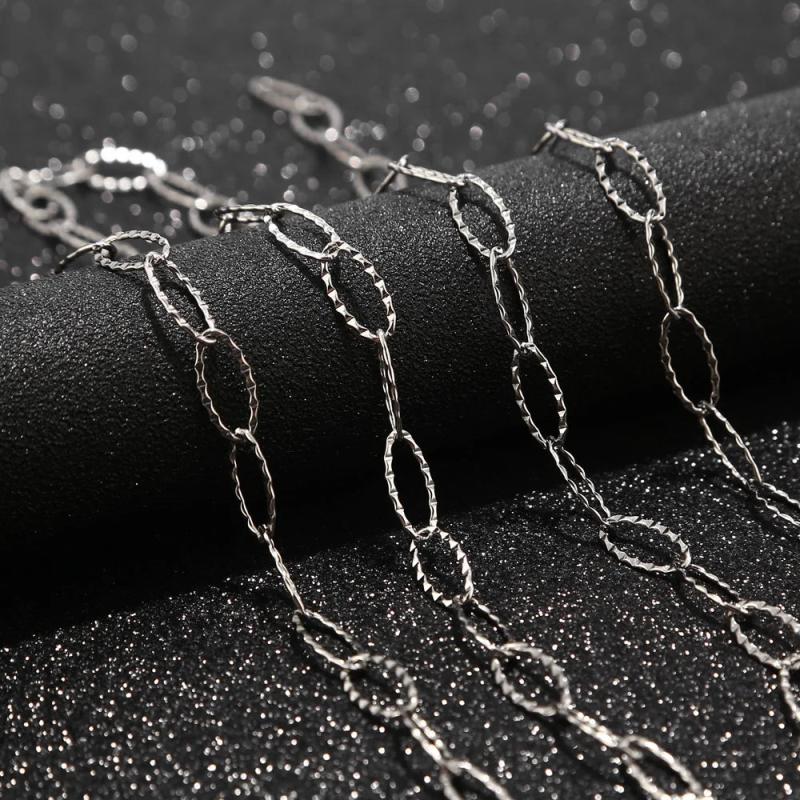5M Stainless Steel Cable Chain Link Bulk DIY Jewelry Making