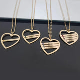 Personalized Birthstone Heart Nameplate Choker Necklace