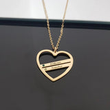 Personalized Birthstone Heart Nameplate Choker Necklace