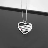 Personalized Birthstone Heart Nameplate Choker Necklace