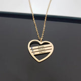 Personalized Birthstone Heart Nameplate Choker Necklace