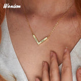 Personalized Stainless Steel Heart Name Necklace for Women