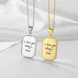 Personalized Stainless Steel Heart Name Necklace for Women