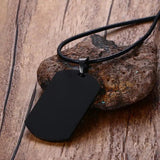 Stainless Steel Medical Alert ID Dog tag Pendant Necklace