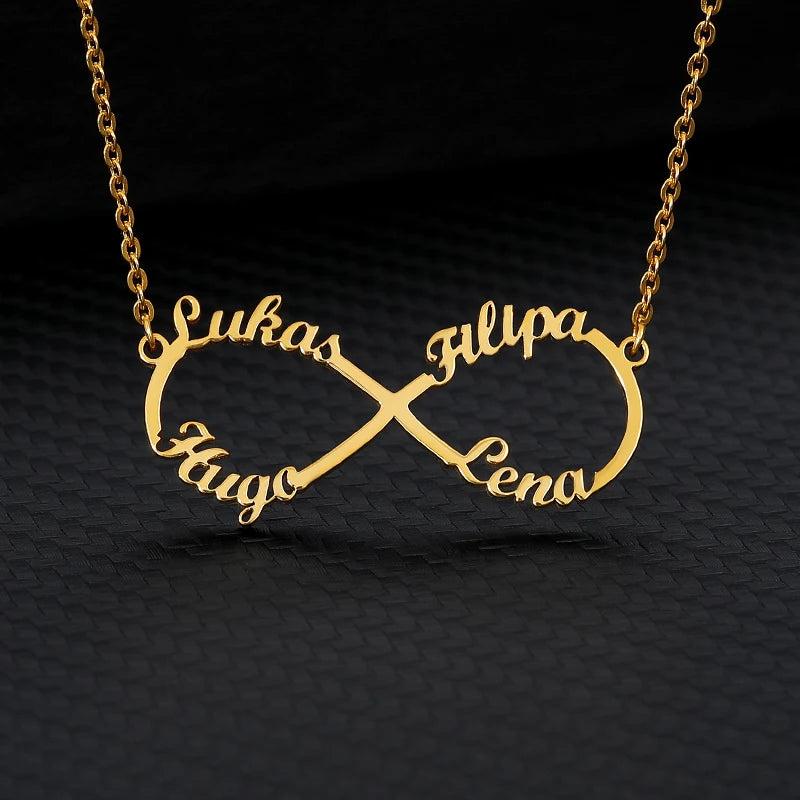 Infinite Name Necklace Personalized Stainless Steel Chain