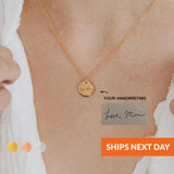13mm Handwriting Necklace-Signature Jewelry-Memorial Gift