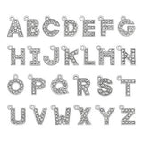 Personalized Rhinestone Letter Necklace Silver Choker