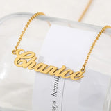 Stainless Steel Nameplate Necklace Personalized for Women