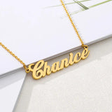 Stainless Steel Nameplate Necklace Personalized for Women