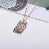 Custom Pet Photo Engraved Necklace - Stainless Steel