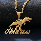 Cartoon Picture Name Necklace Personalized Stainless Steel
