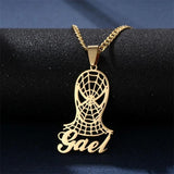 Cartoon Picture Name Necklace Personalized Stainless Steel
