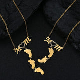 Bluelory Personalized Mom Crystal Heart Name Necklaces