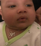Personalized Kids Name Necklace Birth Date Number Jewelry