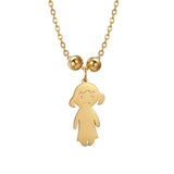 Lemegeton Personalized Boy Girl Kids Family Name Necklace