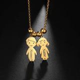 Lemegeton Personalized Boy Girl Kids Family Name Necklace