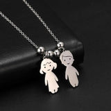 Lemegeton Personalized Boy Girl Kids Family Name Necklace