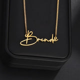 Personalized Name Necklace for Women Stainless Steel Pendant Choker
