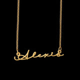 Personalized Name Necklace for Women Stainless Steel Pendant Choker
