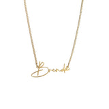 Personalized Name Necklace for Women Stainless Steel Pendant Choker