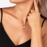 Engraved Heart Necklace Pendant, Personalized Gift for Women
