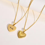 Engraved Heart Necklace Pendant, Personalized Gift for Women