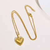 Engraved Heart Necklace Pendant, Personalized Gift for Women