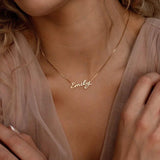 Personalized Handwritten Name Necklace for Women Stainless Steel