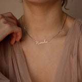 Personalized Handwritten Name Necklace for Women Stainless Steel