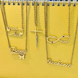 28 Styles Necklace Chains Personalized Nameplate Heart Cross Pendants