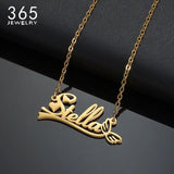 Personalized Name Necklace Butterfly Wings Stainless Steel Pendant for Women