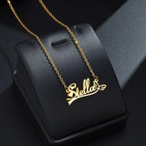 Personalized Name Necklace Butterfly Wings Stainless Steel Pendant for Women