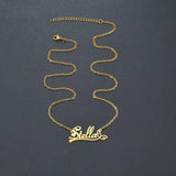 Personalized Name Necklace Butterfly Wings Stainless Steel Pendant for Women