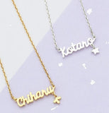 Custom Name Necklace Stainless Steel Star Butterfly