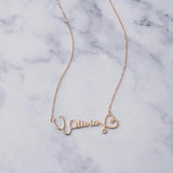 Personalized Stethoscope Heart Necklace for Women