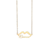 Sexy lips Shape Name Necklace Stainless Steel Personalized Pendants