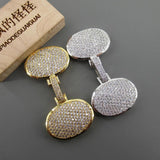 CZ Pave Oval Clasps for DIY Jewelry Making